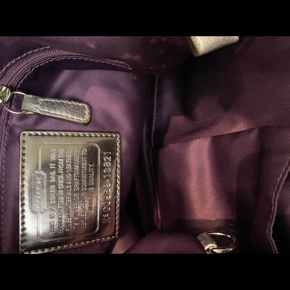 Coach Poppy Sequin Spotlight Silver Tote bag Rare Authentic Great Condition - Picture 5 of 12